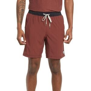Vuori Men’s Kore Short Lined Pockets Drawstring Rust Active Lounge